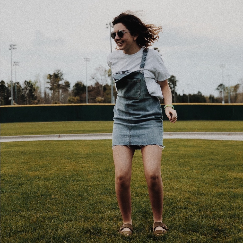 Jean overall dress